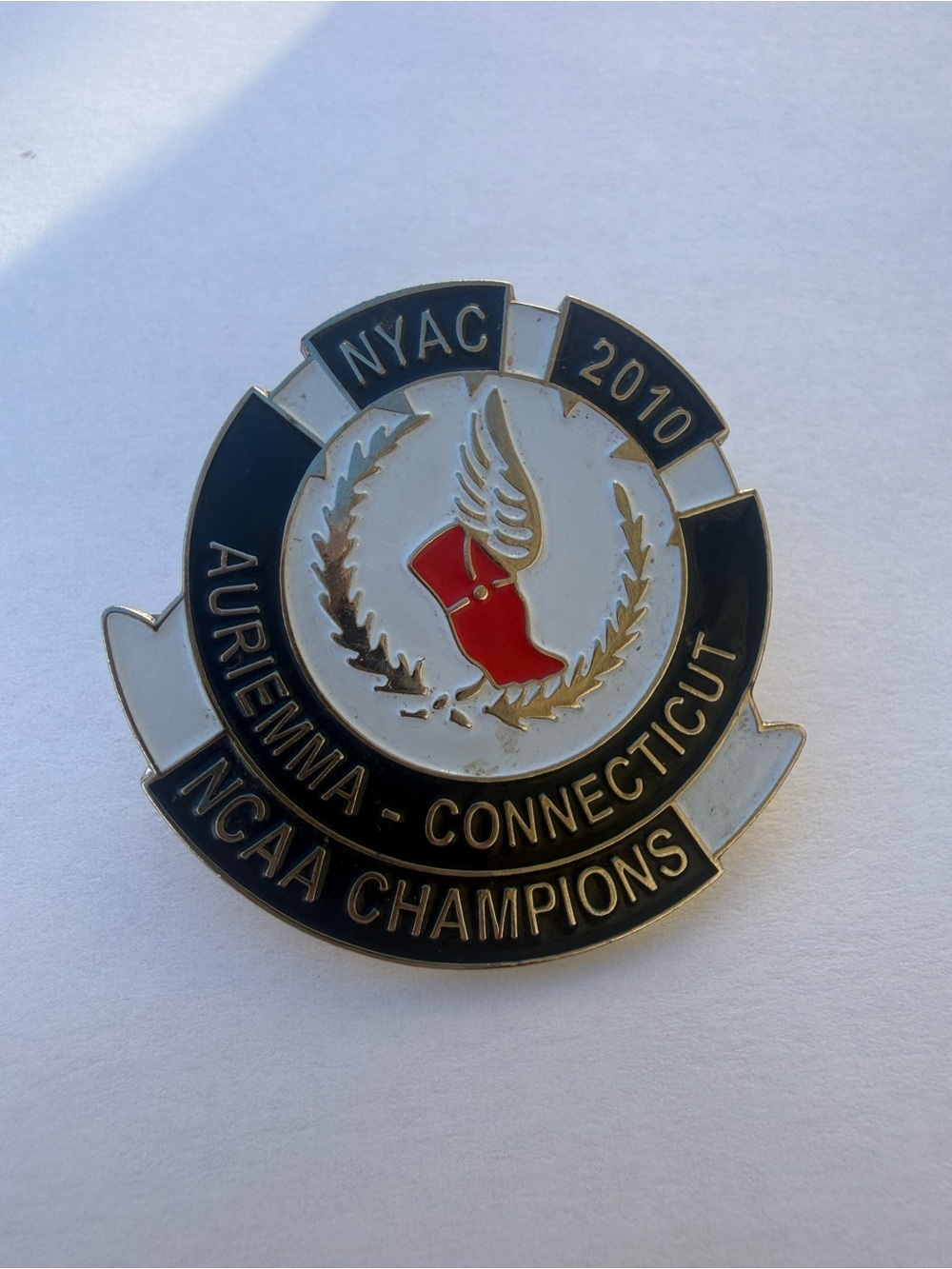 NYAC 2010 NCAA Champions Auremma Connecticut Lapel Pin
